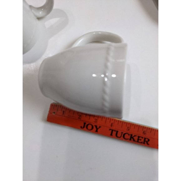 PIER 1Imports Bianca white ironstone coffee  mug cup set of 2 12 ooz - Picture 9 of 9